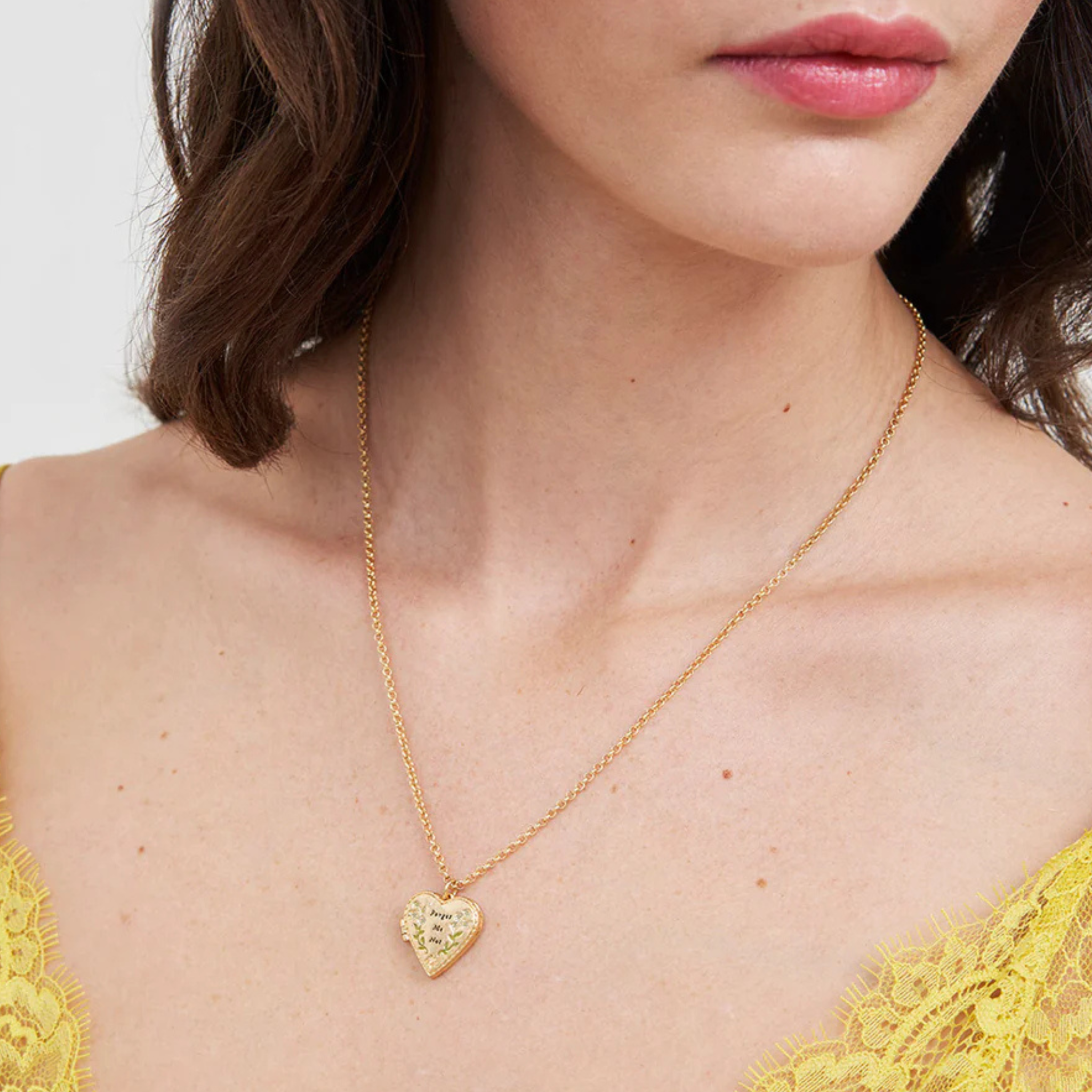 Forget Me Not Heart Locket Necklace - Fable England