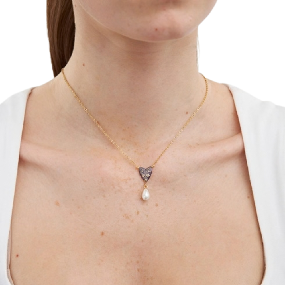 Jasmine Moon Butterfly Pearl Necklace - Fable England