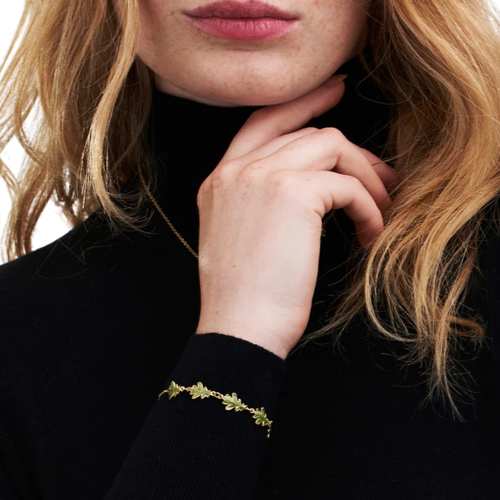 Oak Leaf Gold Bracelet - Fable England