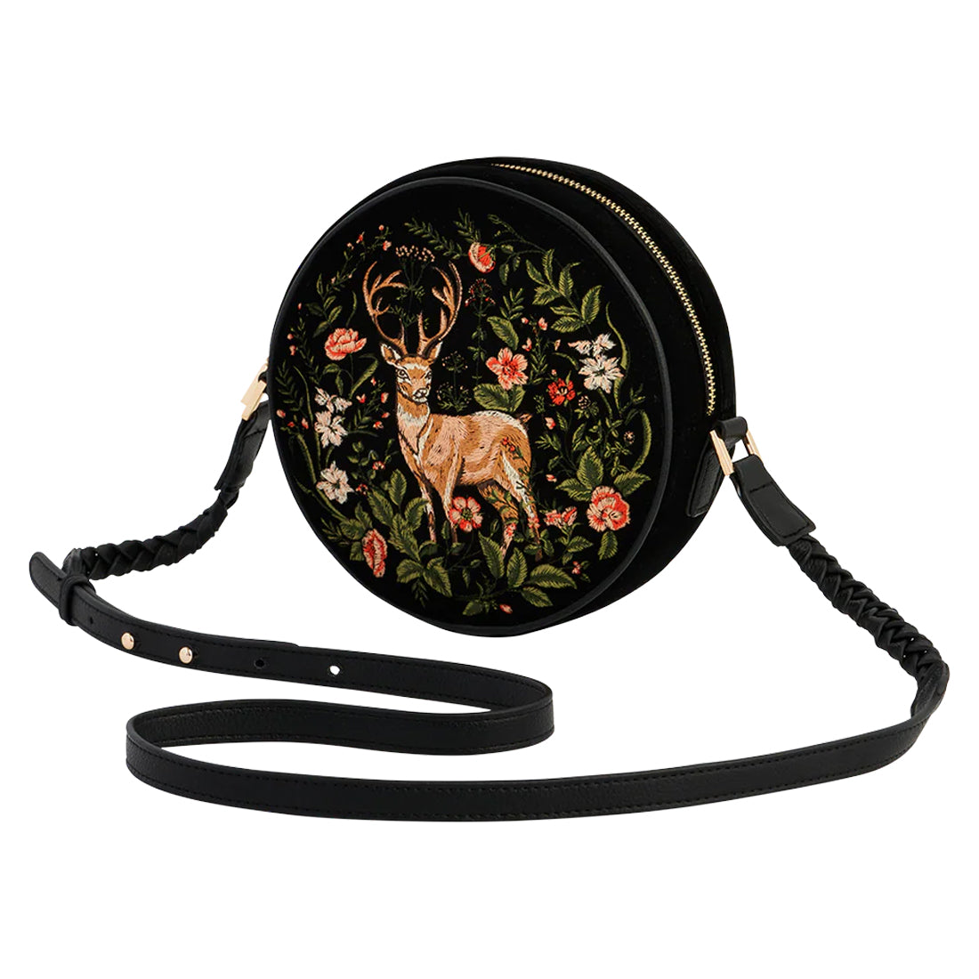 Aurora Fawn Embroidered Circle Bag - Fable England