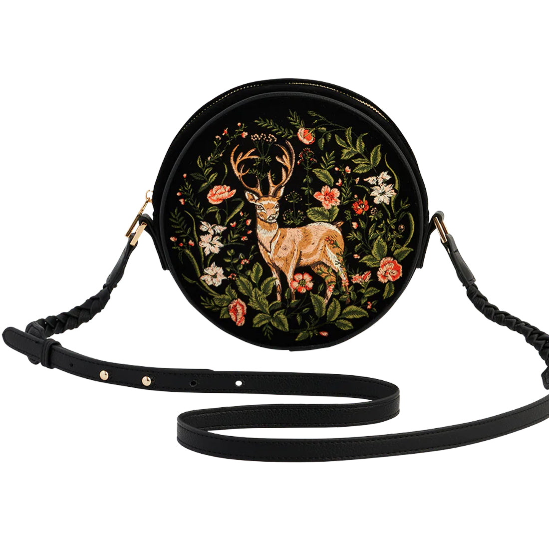 Aurora Fawn Embroidered Circle Bag - Fable England