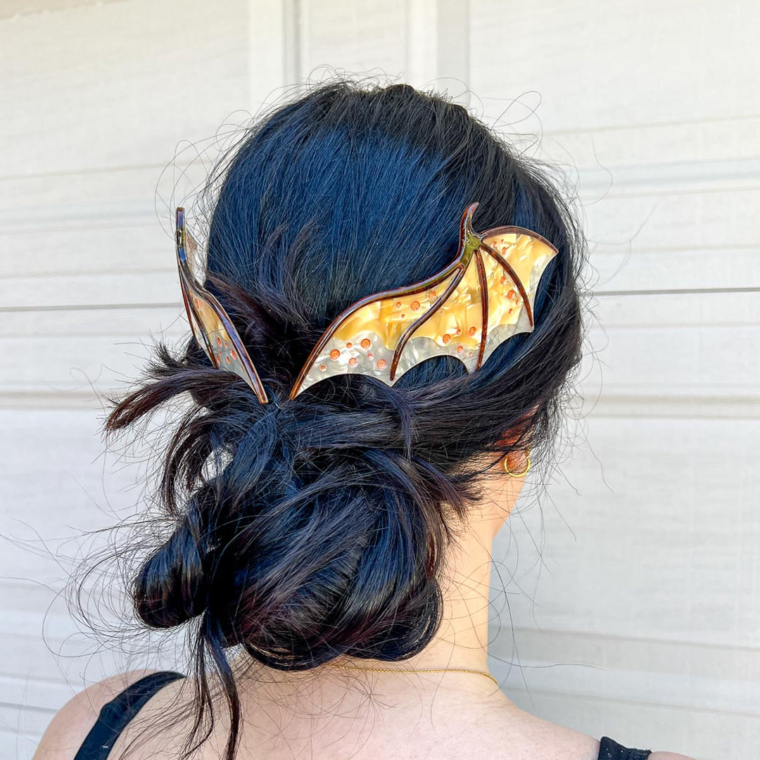 Gold Dragon Wing Comb Set
