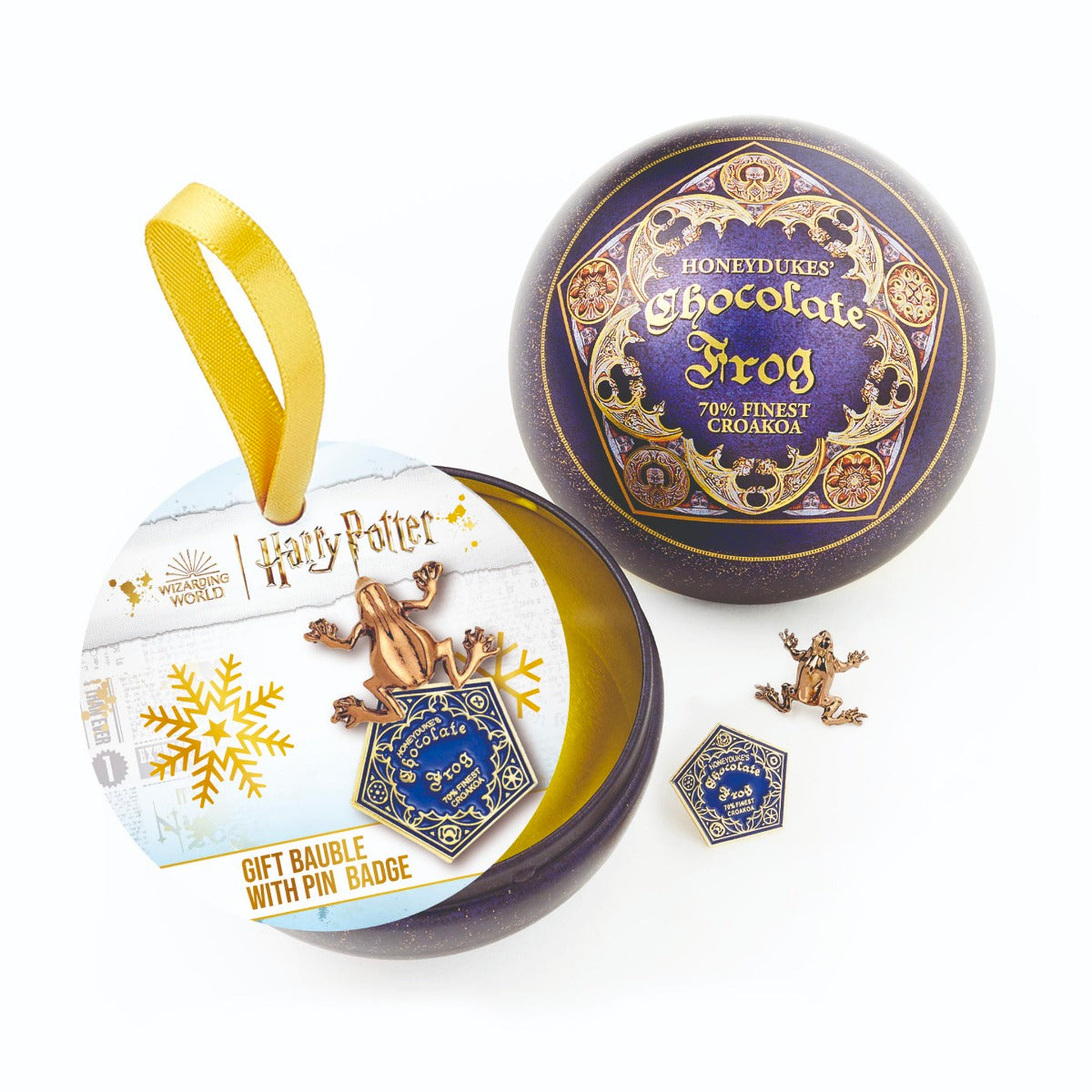 Chocolate Frog Ornament with Pin Badge