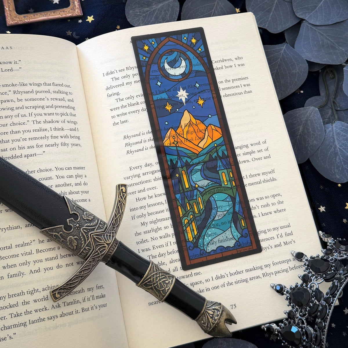 A Court of Thorns and Roses Stained Glass Window Bookmark