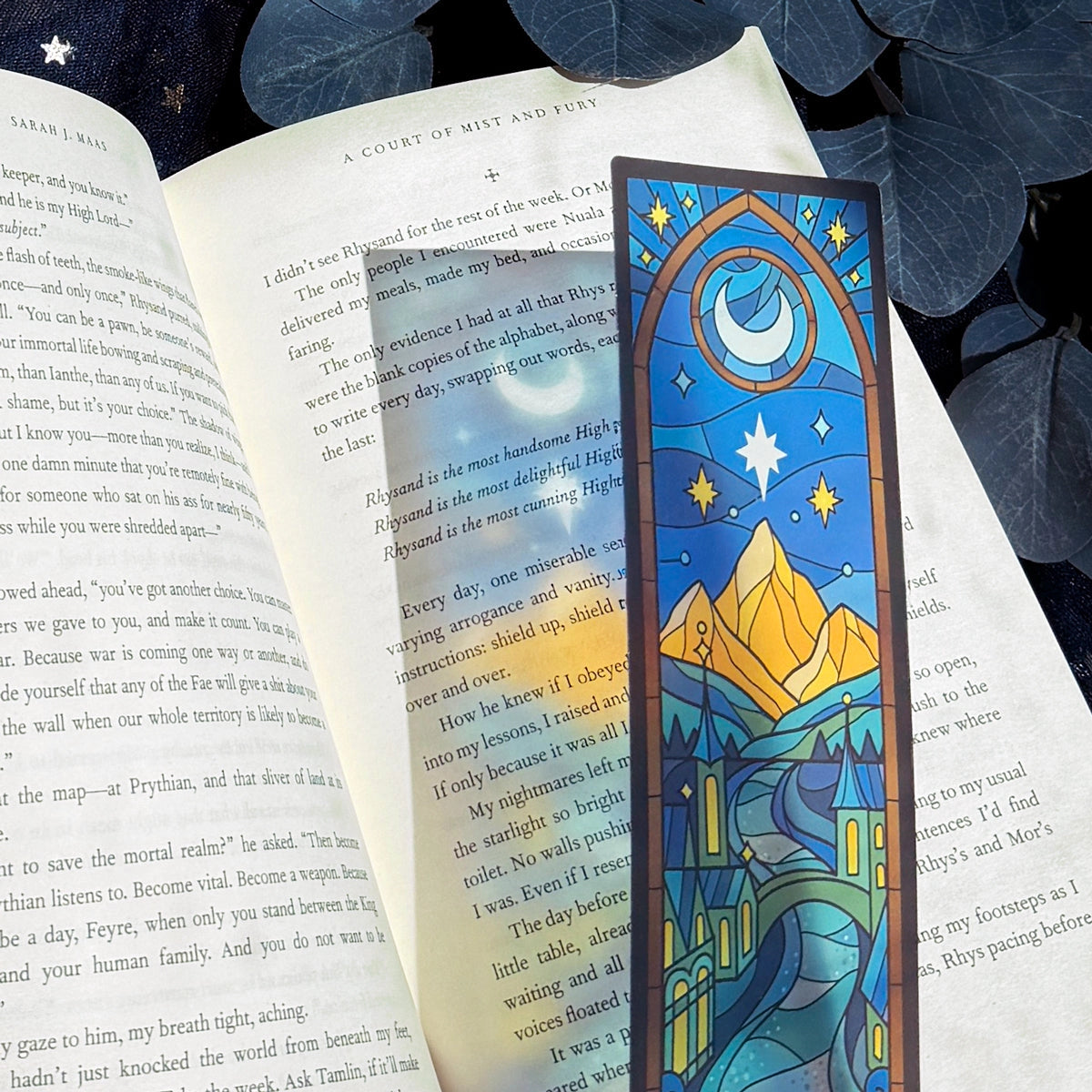 A Court of Thorns and Roses Stained Glass Window Bookmark