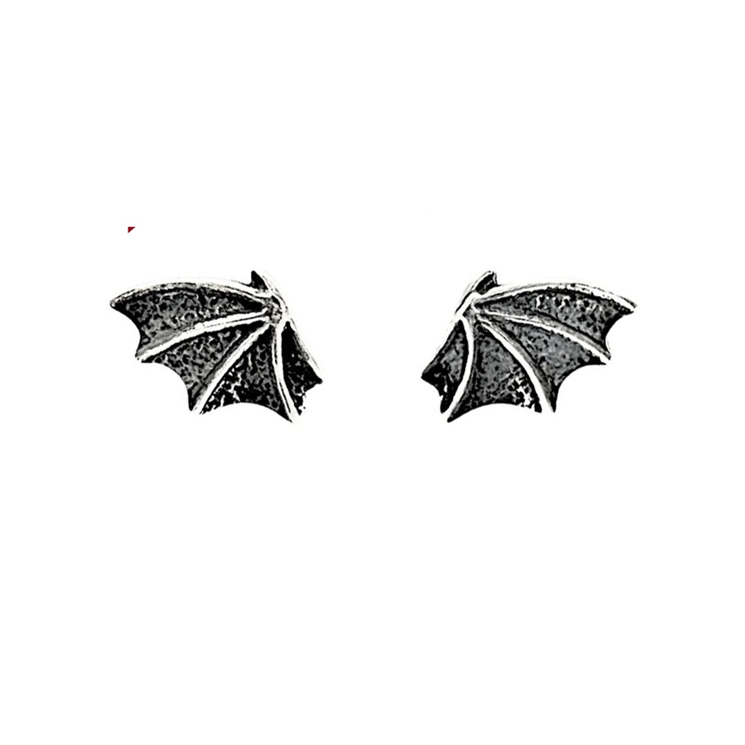 Sterling Silver Dragon Wing Post Earrings