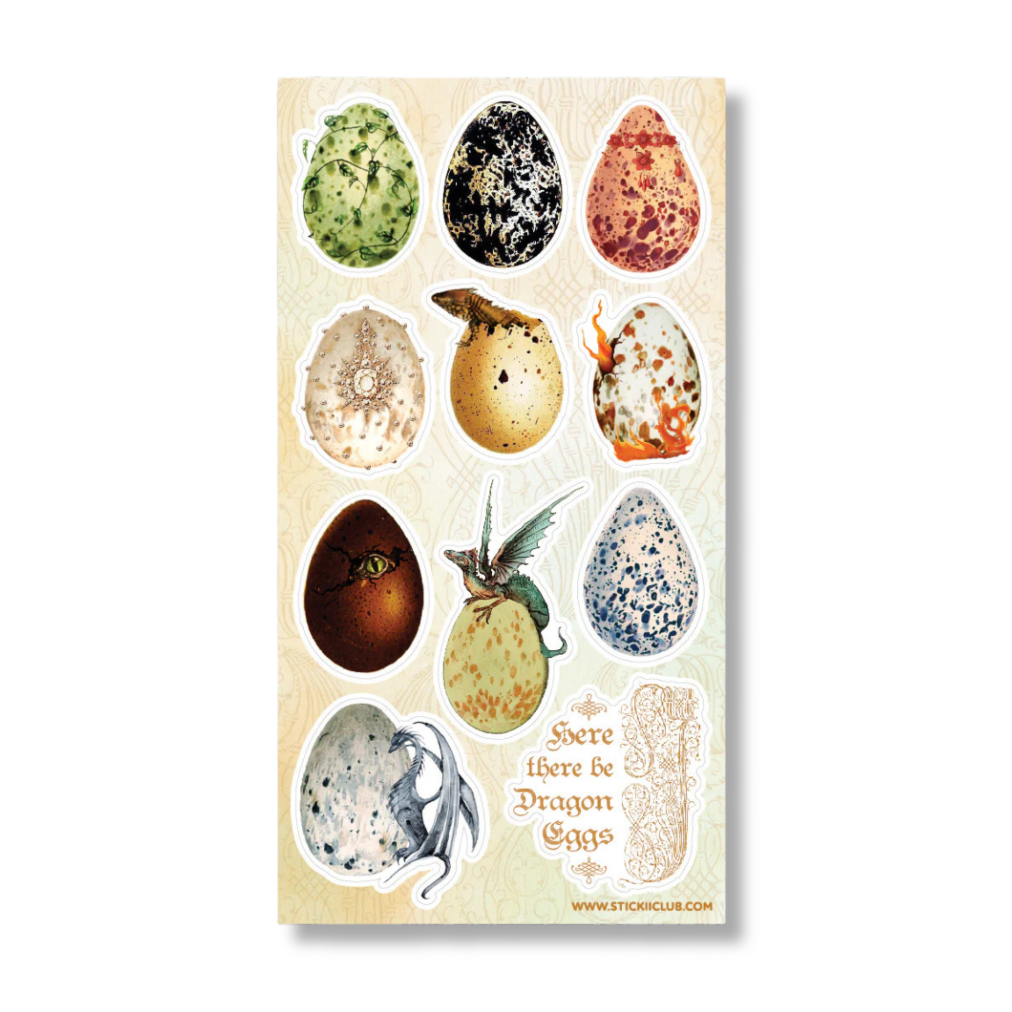 Dragon Eggs Sticker Sheet