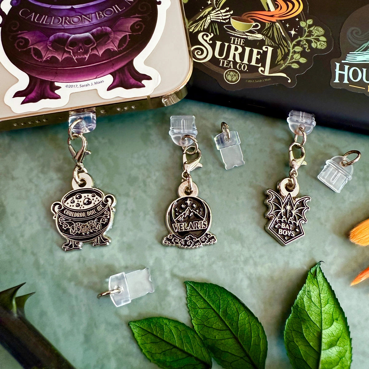 A Court of Thorns and Roses Dust Plug Charms