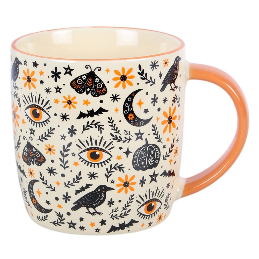 Frightful Folk Print Halloween Mug