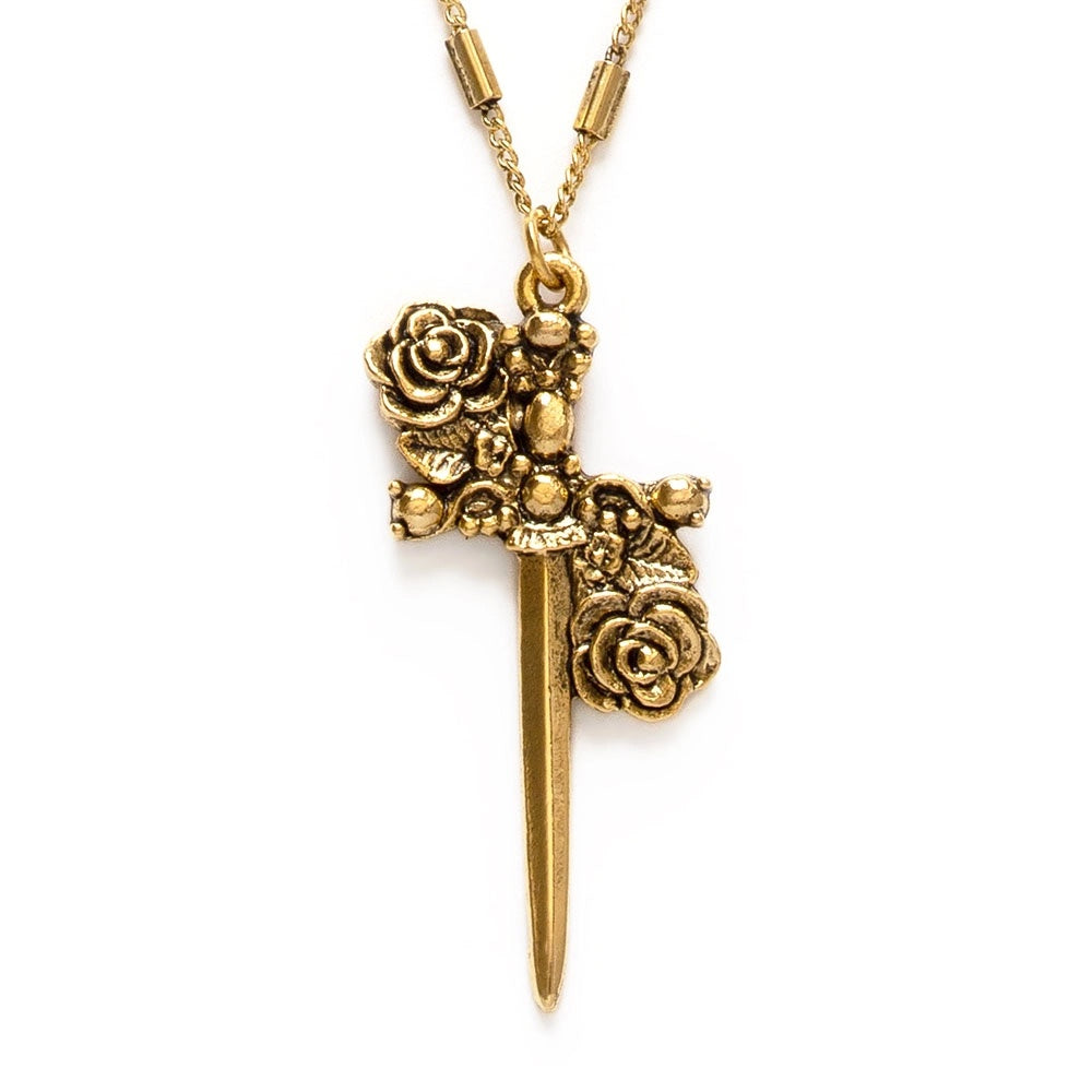 Floral Dagger Necklace