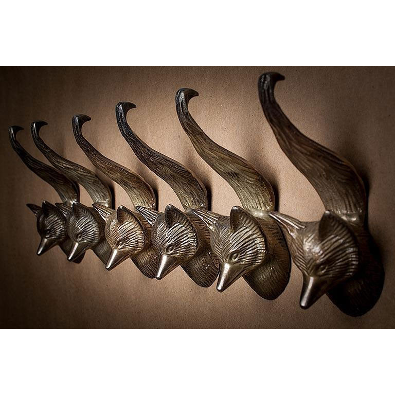 Antique Brass Fox Tail Hook
