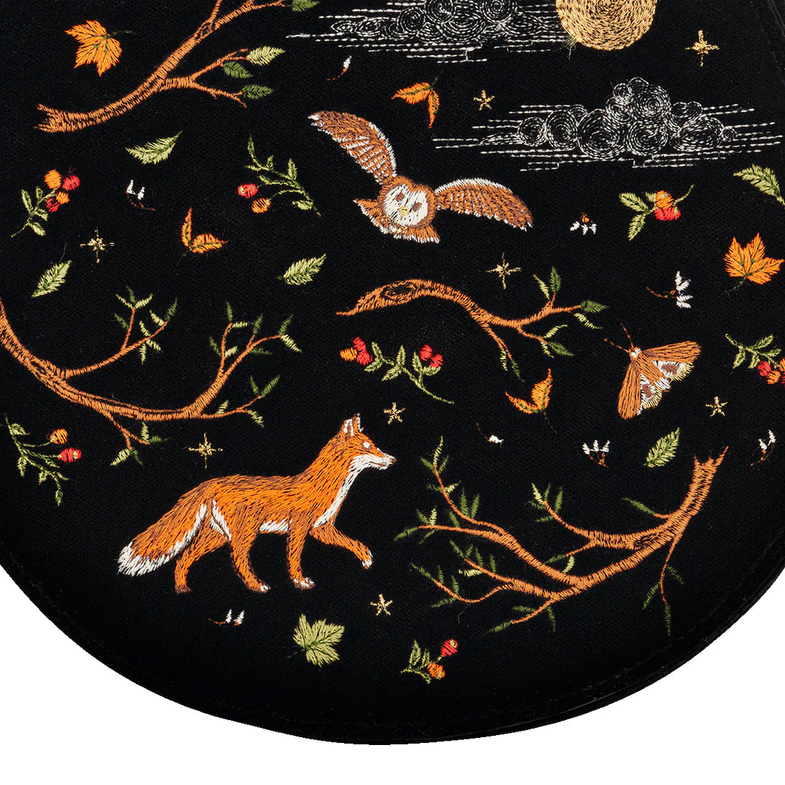 Fox & Owl Embroidered Saddle Bag - Fable England