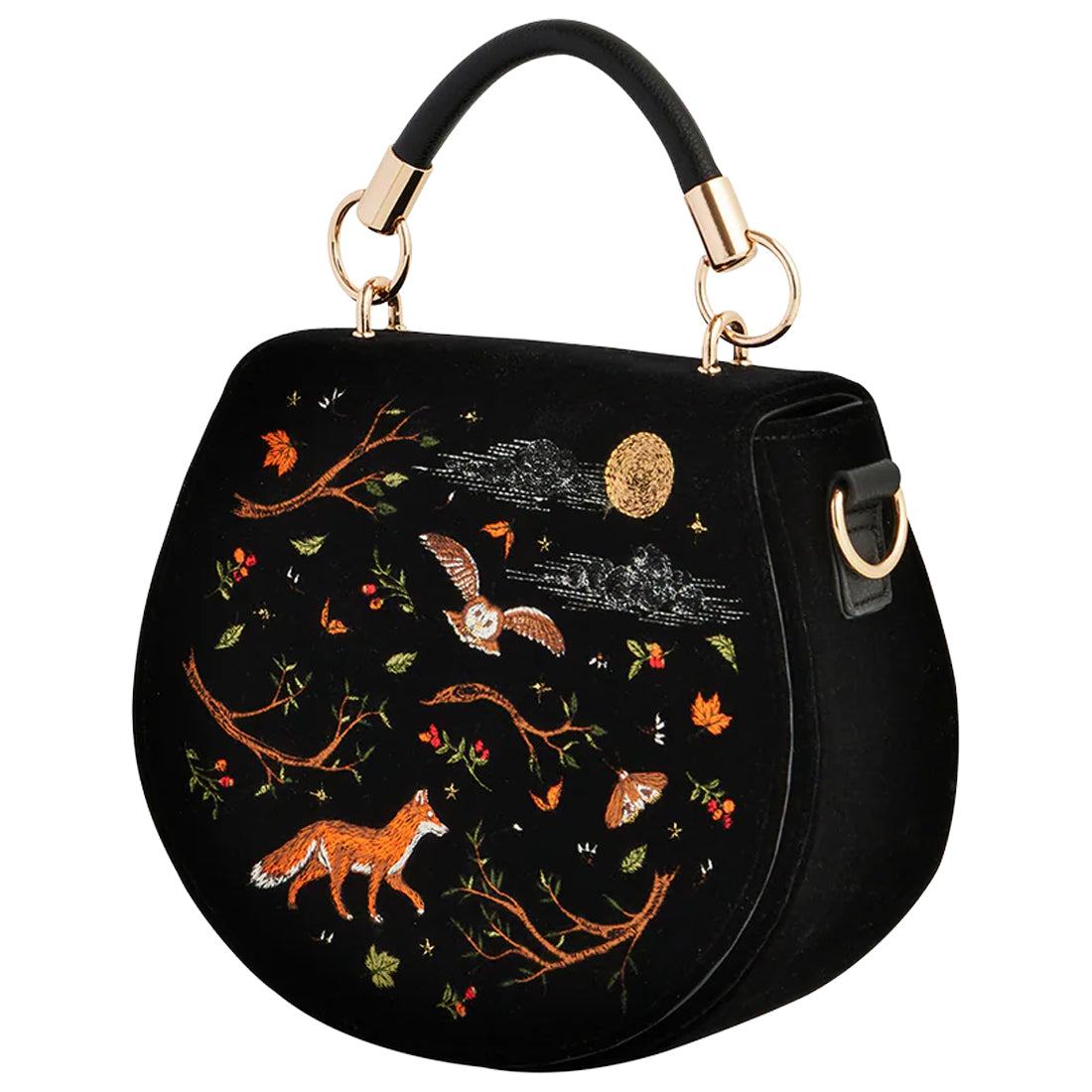 Fox & Owl Embroidered Saddle Bag - Fable England