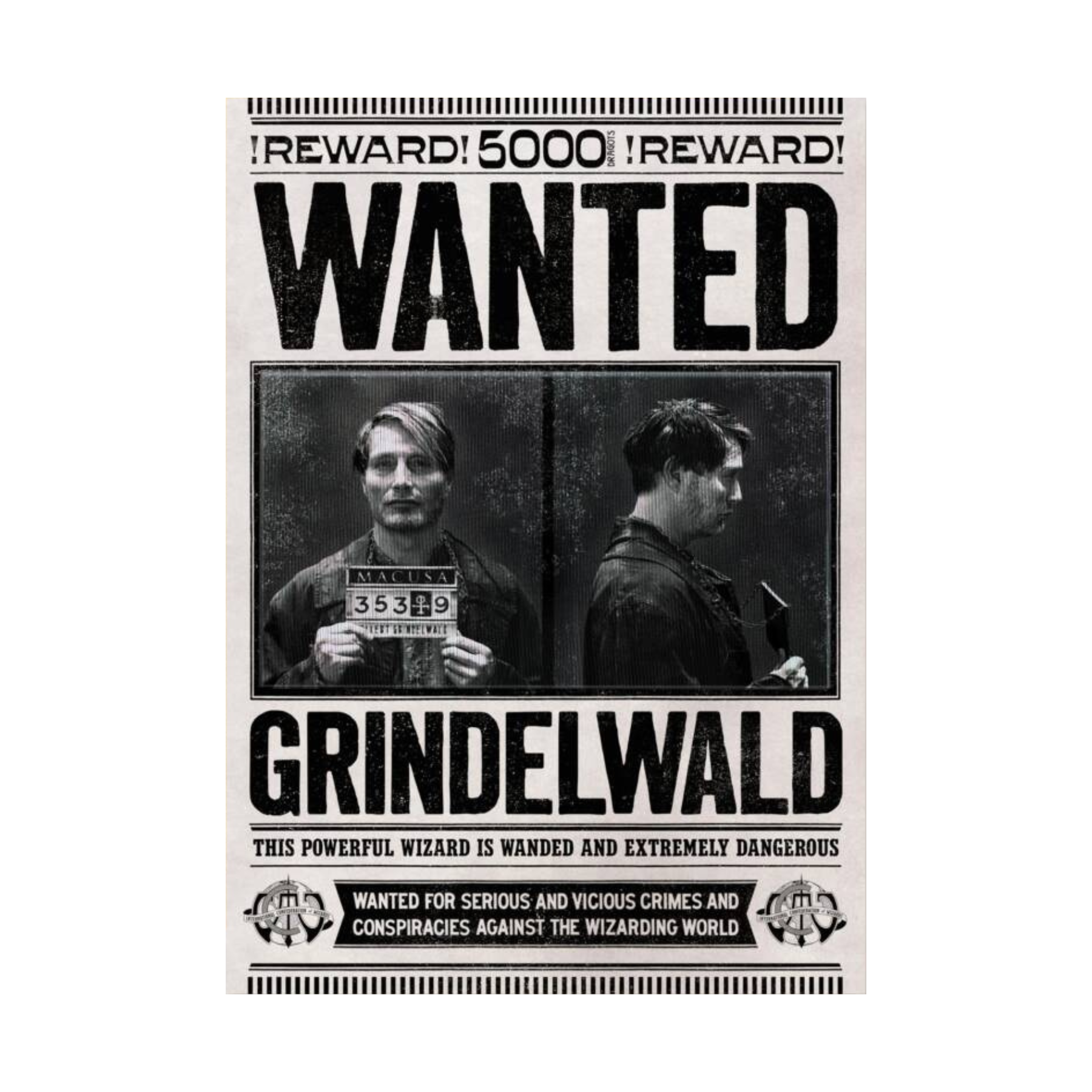 Grindelwald Wanted Lenticular Notecard