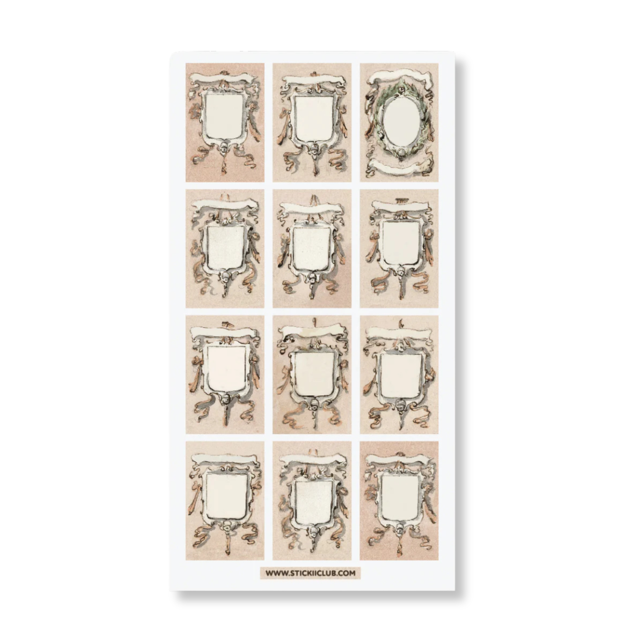 Heraldry Washi Sticker Sheet