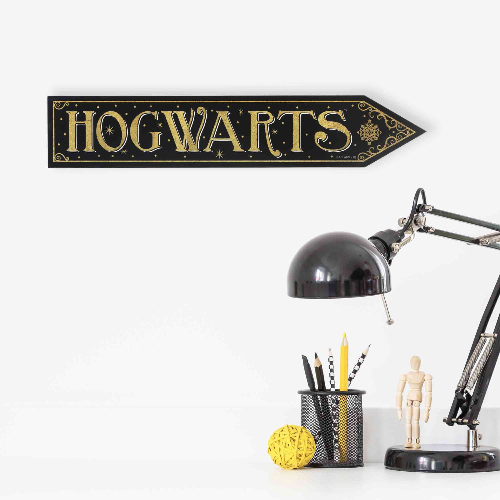 Hogwarts Arrow Wood Sign
