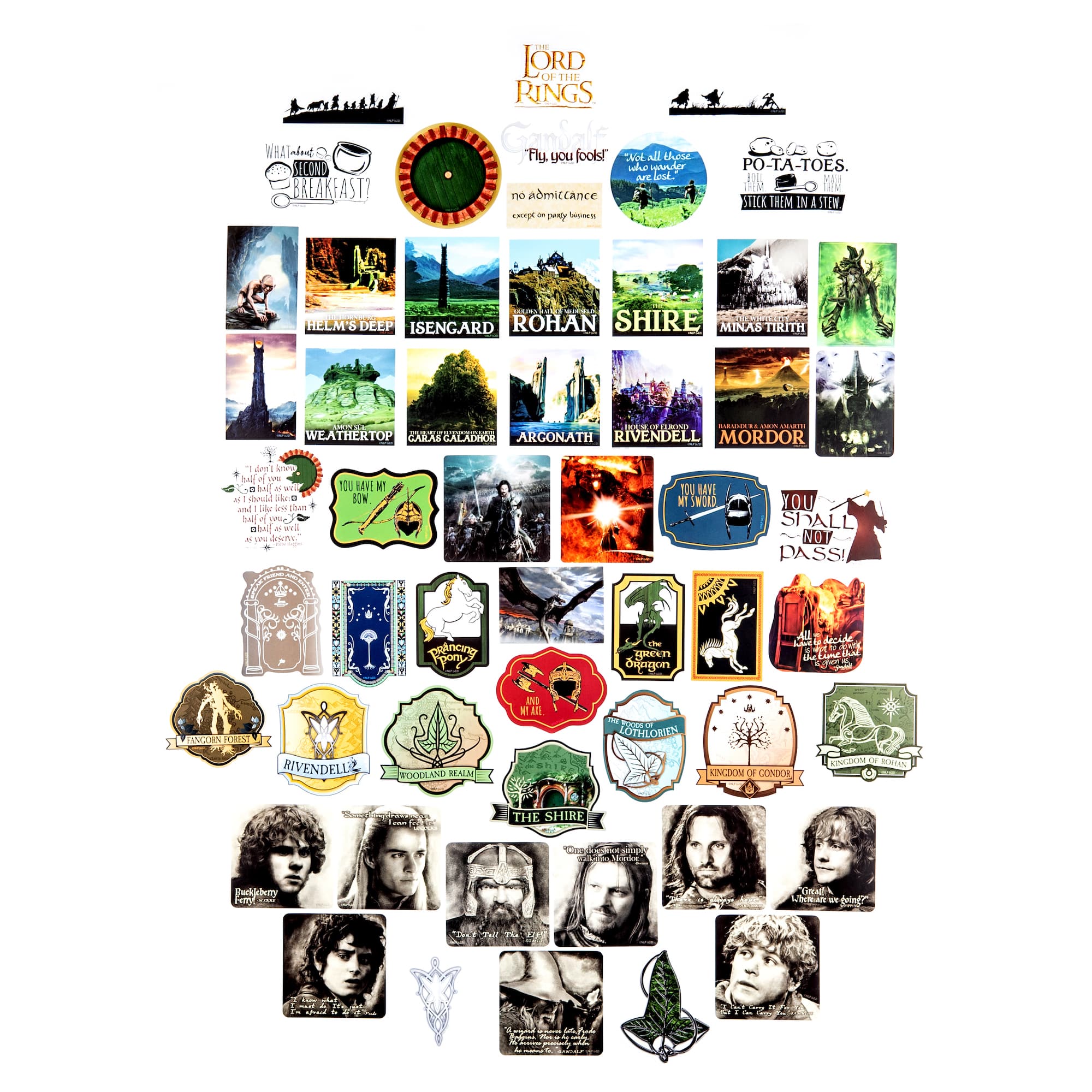 Lord of the Rings Vinyl Decals (60 pack)