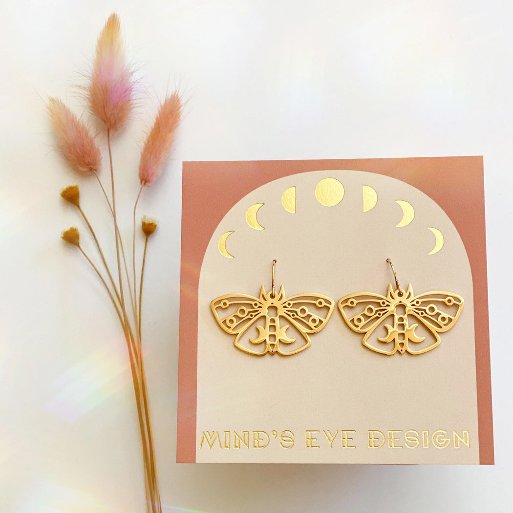 Luna Moth Earrings Curiosa Purveyors of Extraordinary Things