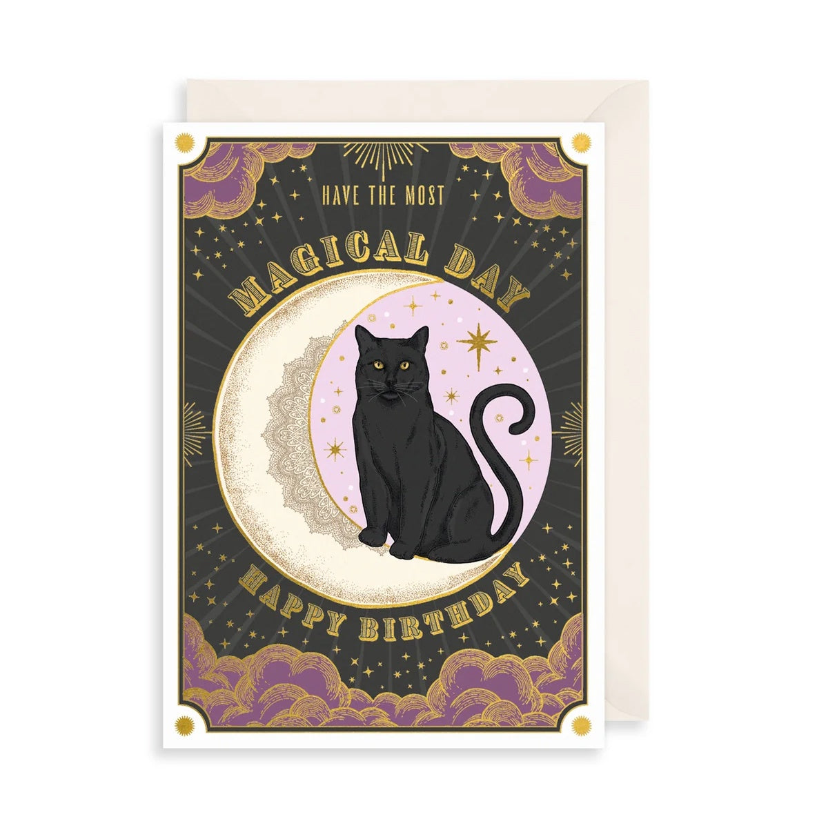 Black Cat Magical Birthday Card