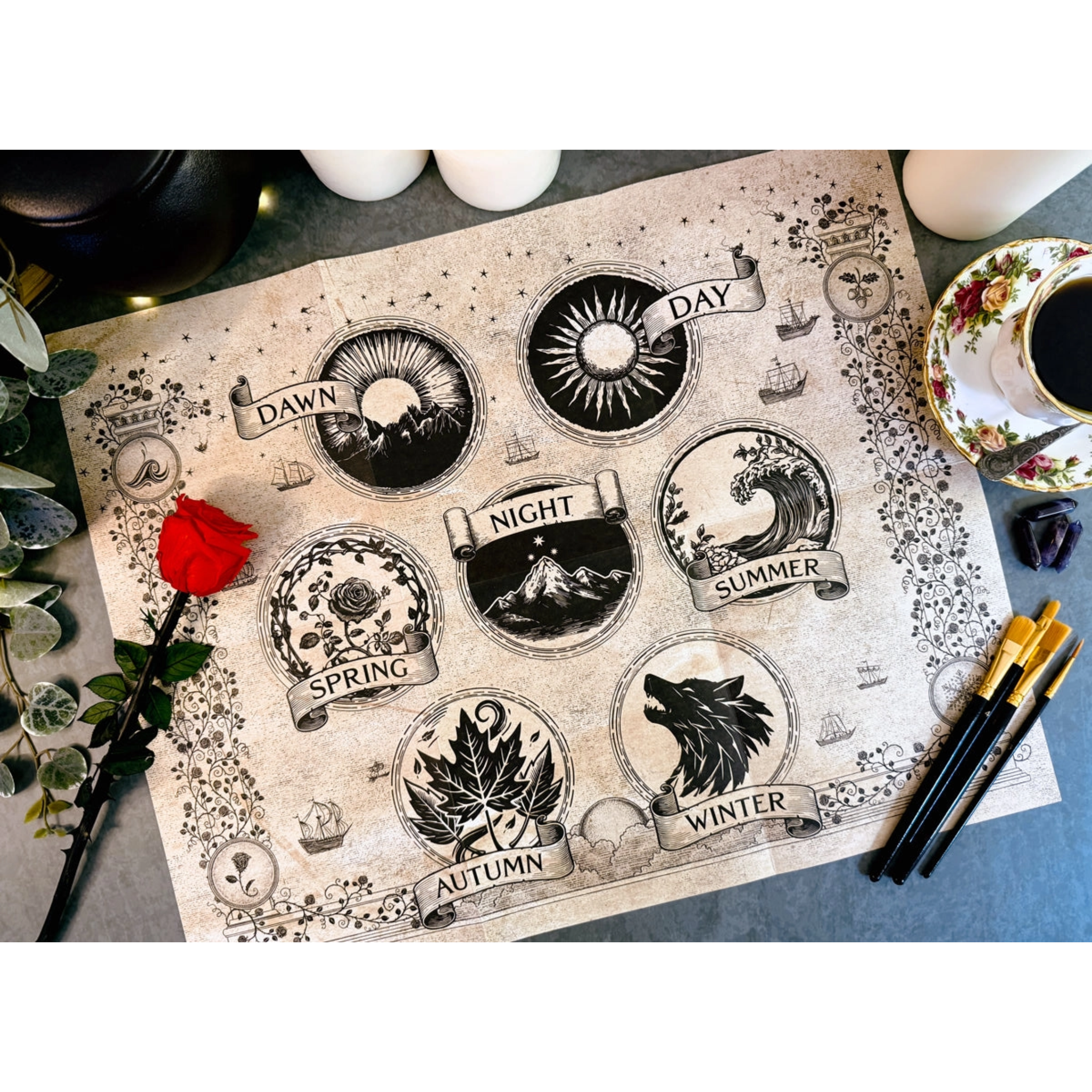 A Court of Thorns and Roses Prythian World Map