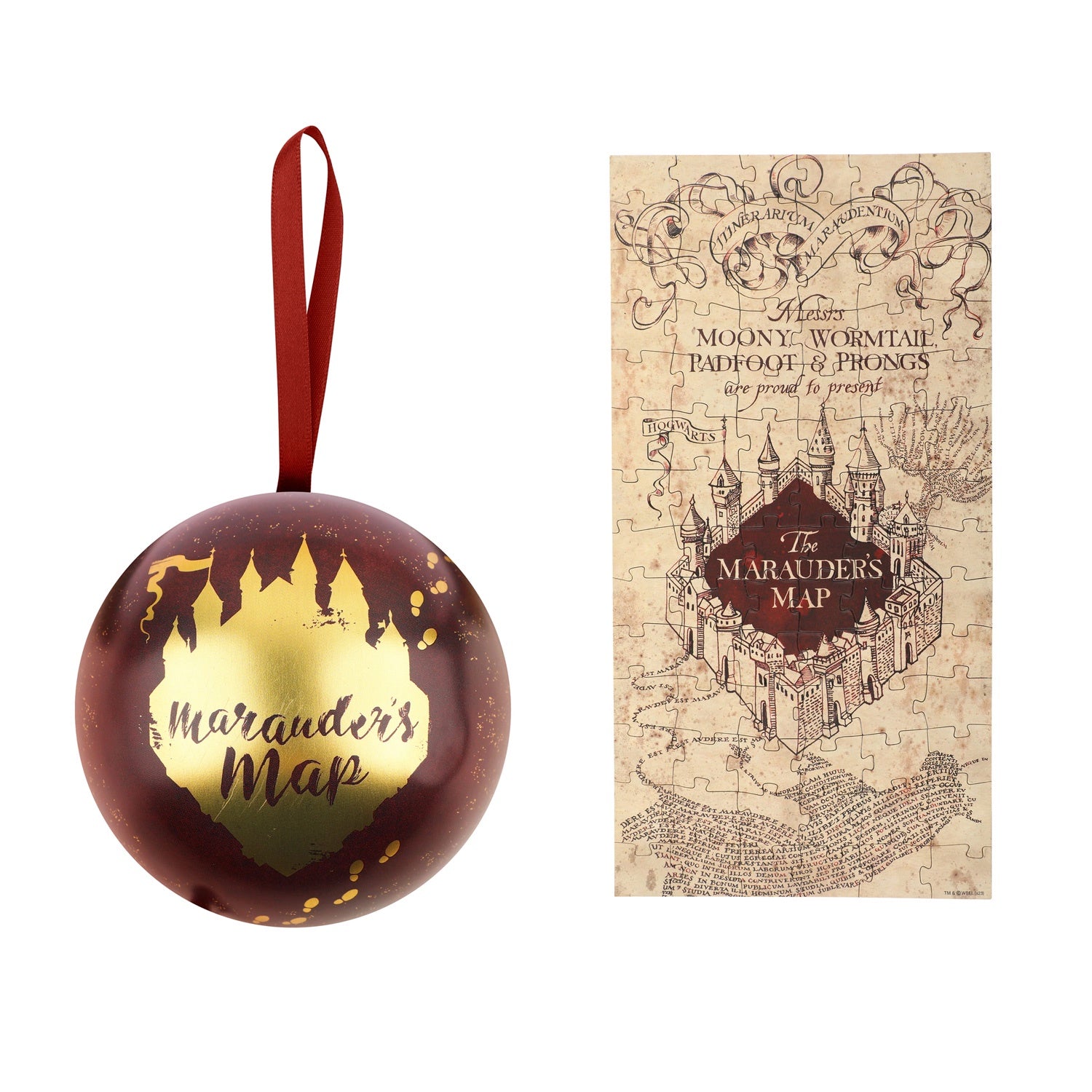 Marauder's Map Puzzle Holiday Bauble