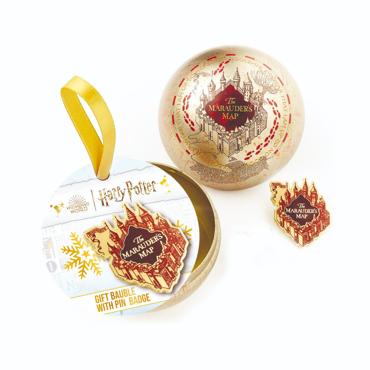Marauders Map Ornament with Pin Badge
