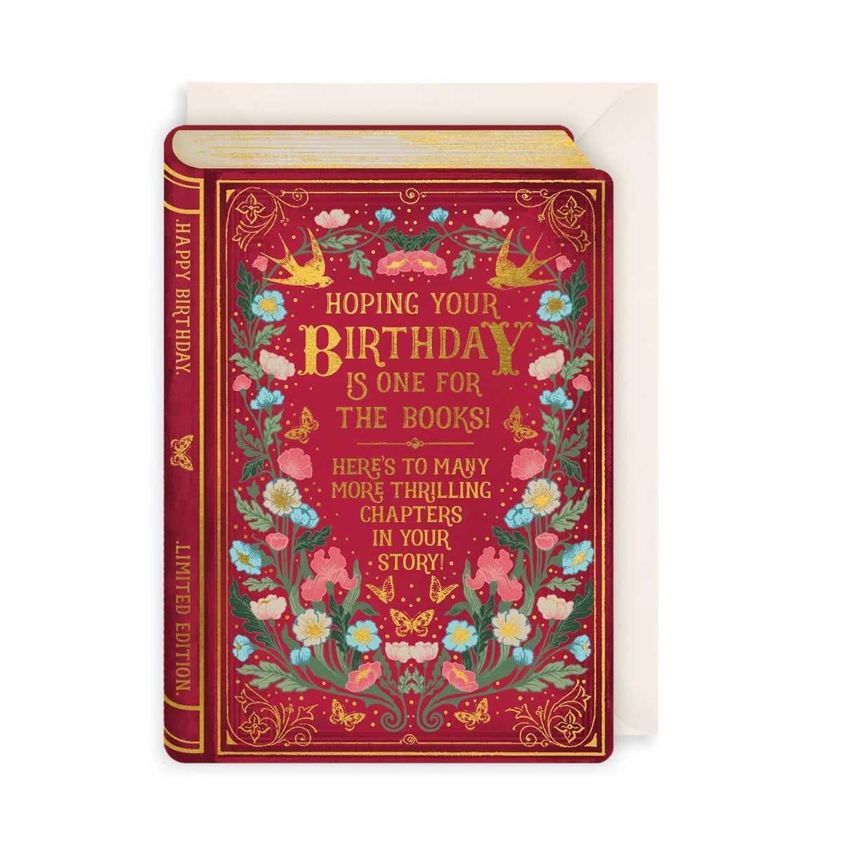 One for the Books Floral Birthday Card