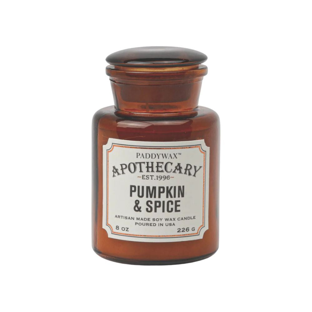 Apothecary Glass Candle - Pumpkin & Spice