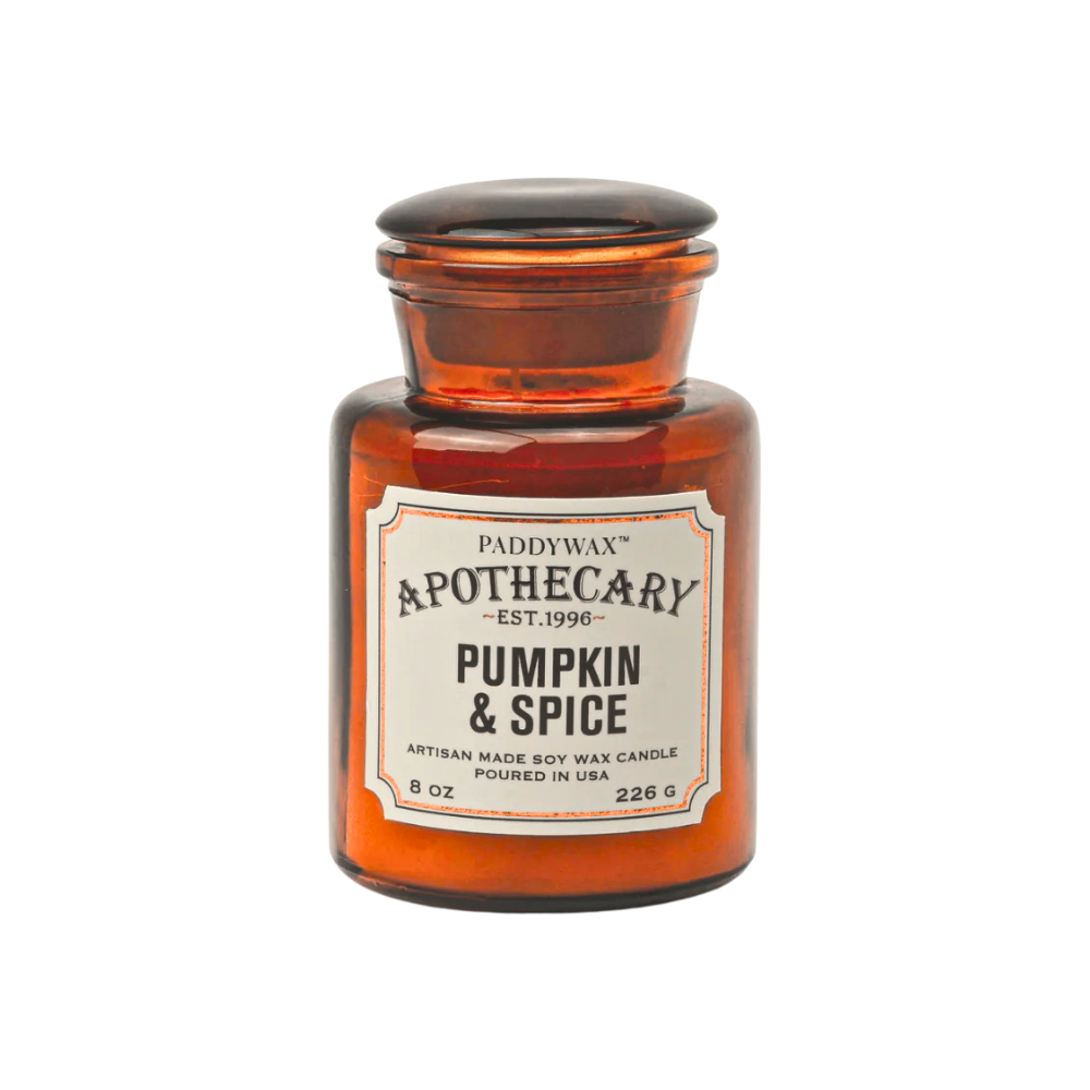 Apothecary Glass Candle - Pumpkin & Spice