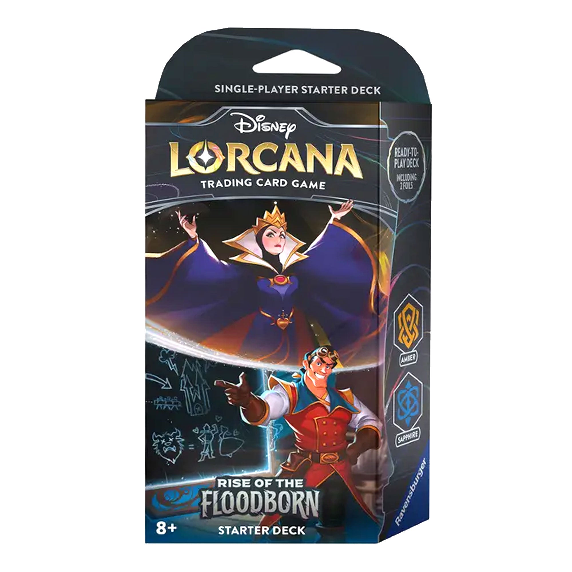 lorcana starter decks lists Disney Lorcana - Rise of the Floodborn Starter Deck - Amber Sapphire – Curiosa