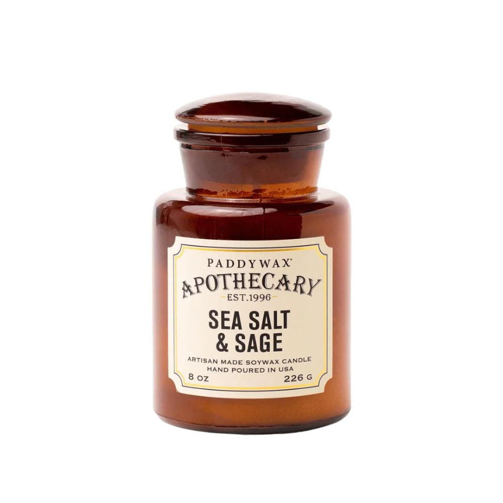Apothecary Glass Candle - Seal Salt & Sage