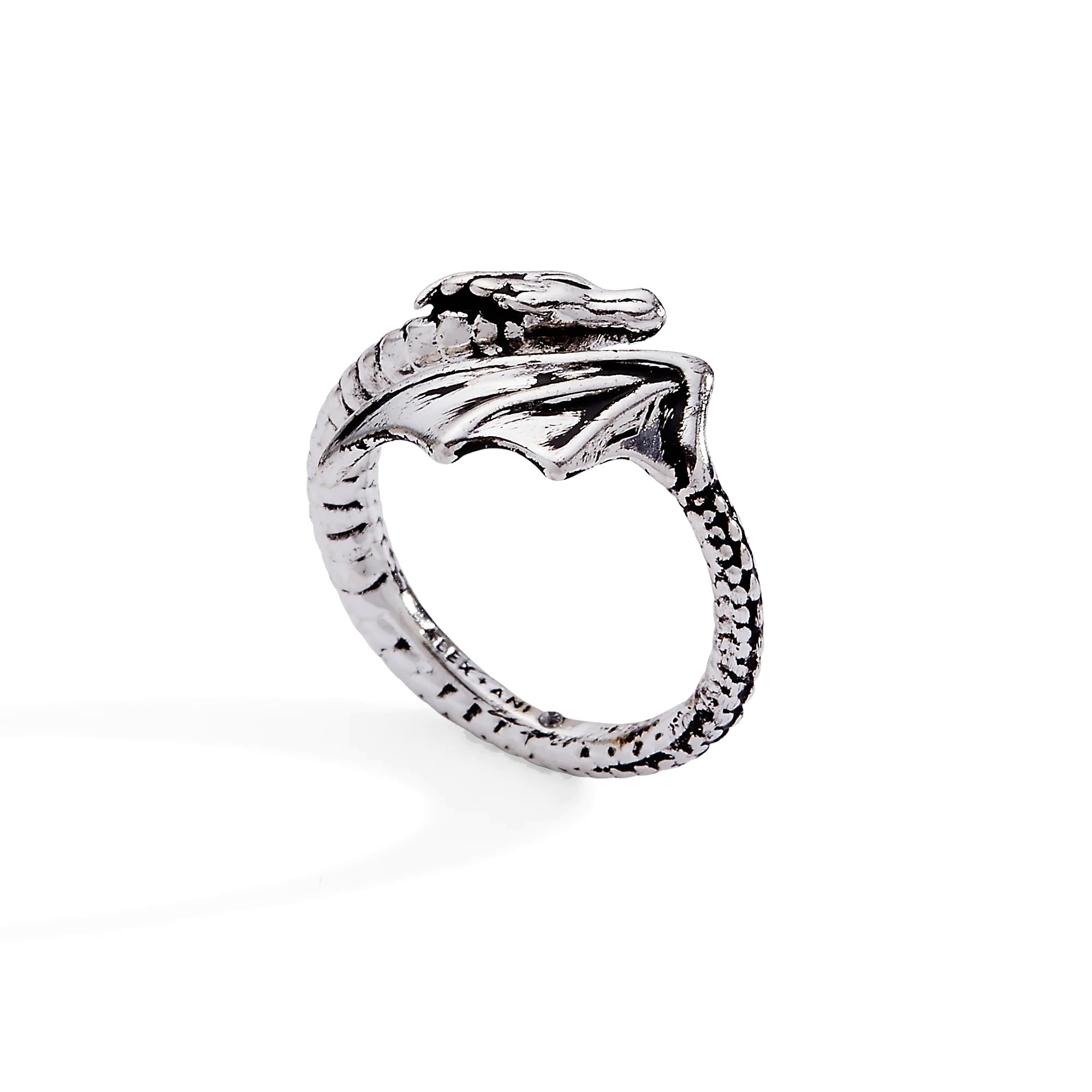 House of the Dragon Silver Syrax Bypass Ring - Alex + Ani
