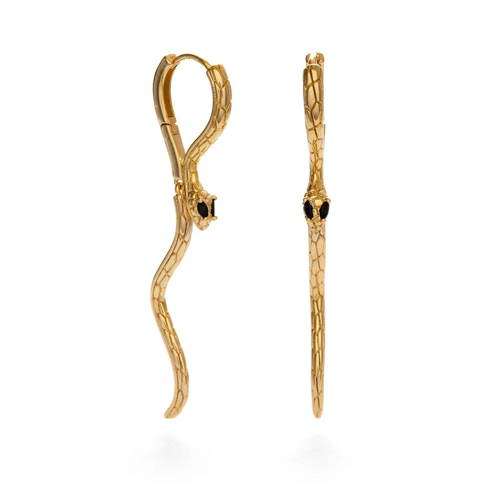 Hanging Snake Earrings