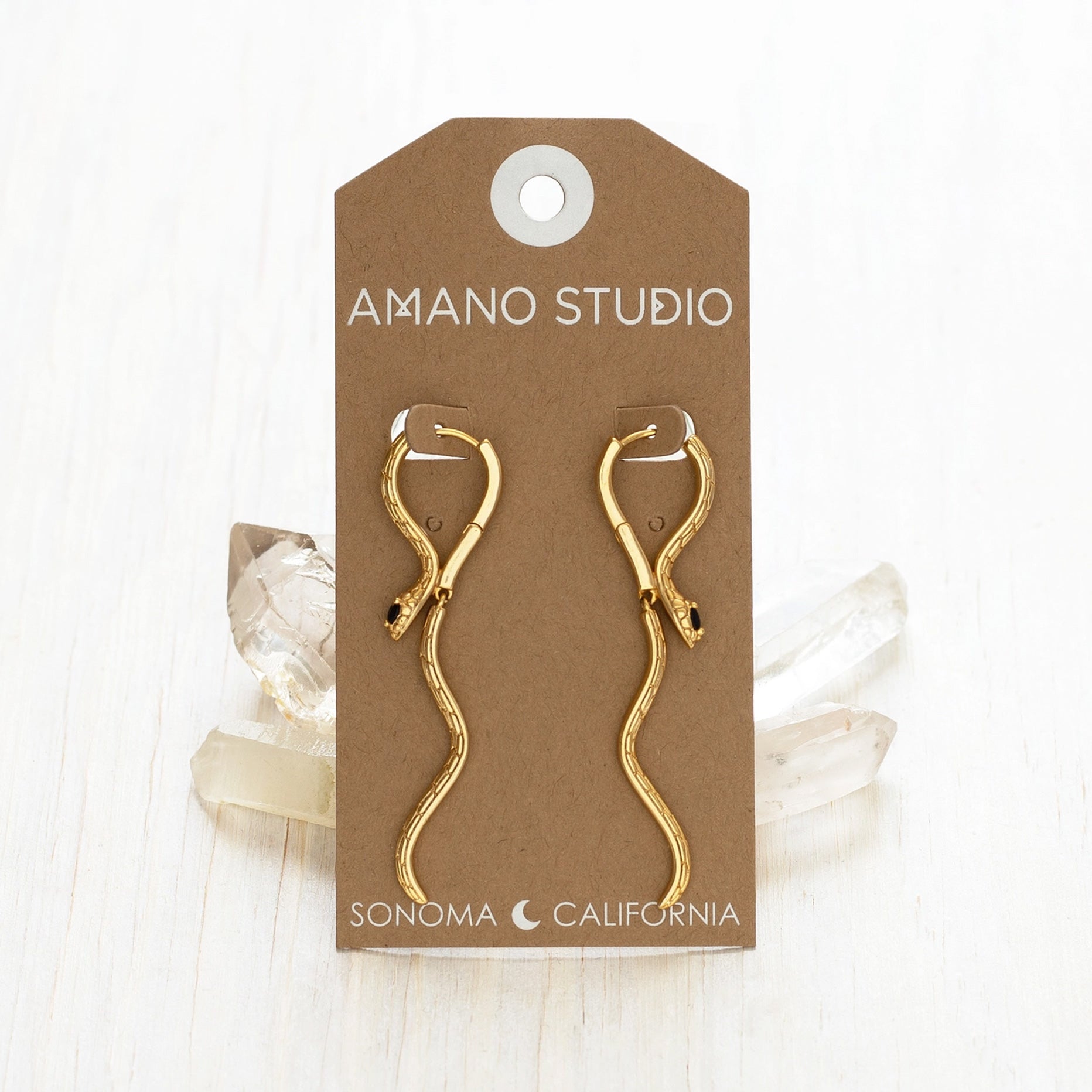 Hanging Snake Earrings