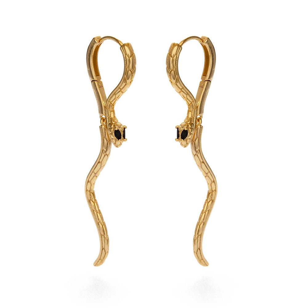 Hanging Snake Earrings