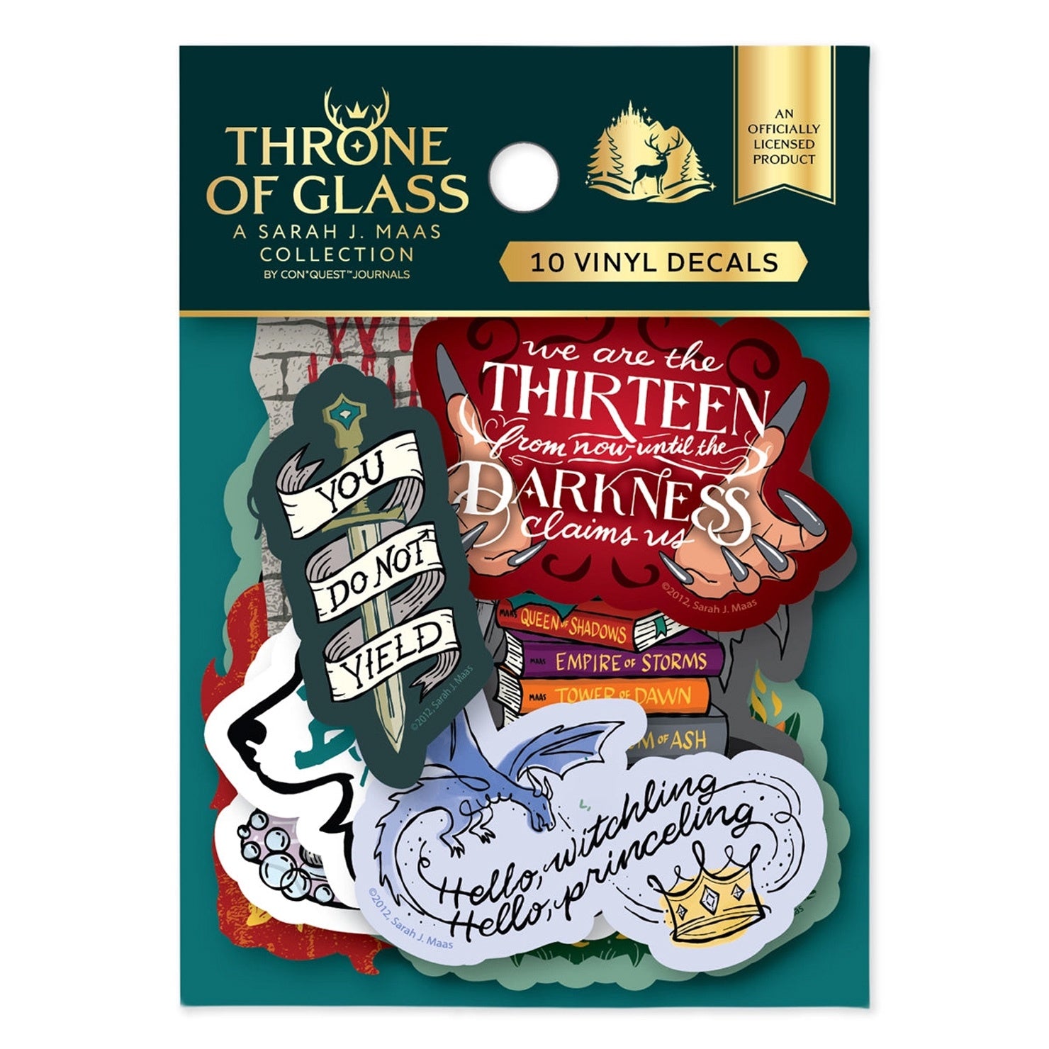 Throne of Glass Decals (10 pack)