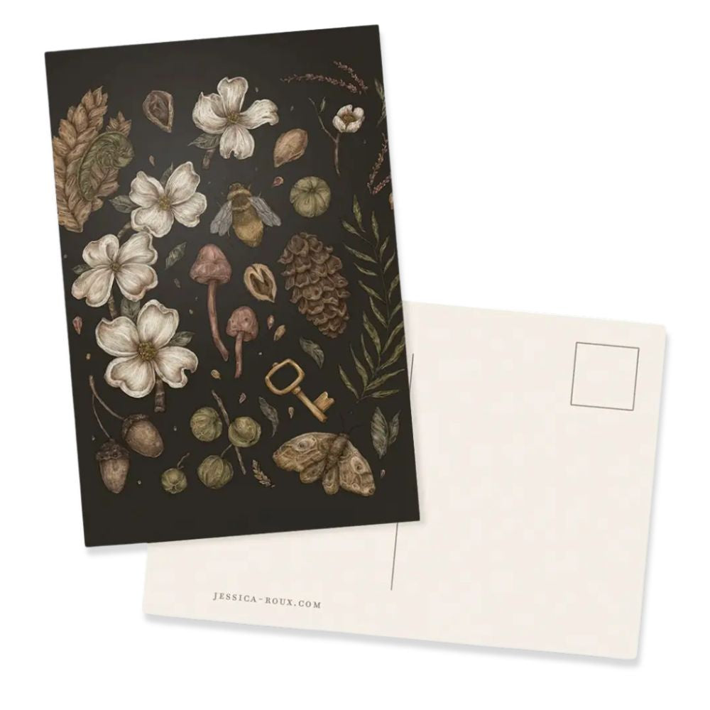 Nature Walks Dark Postcard - Jessica Roux