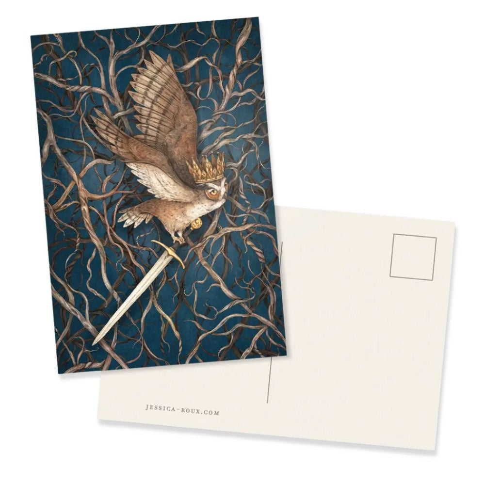Owl King Postcard - Jessica Roux