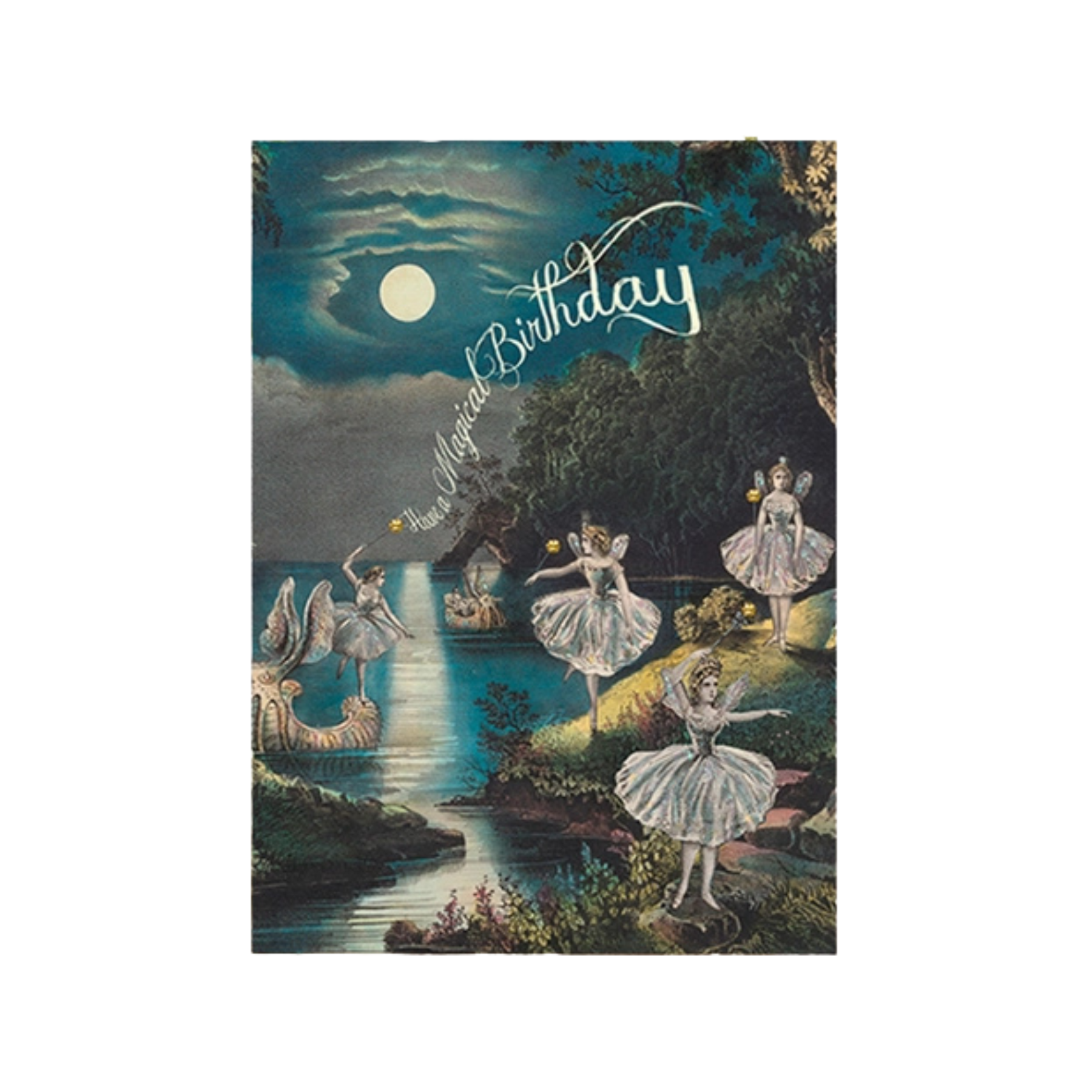 Fairy Grotto Hand Glittered Birthday Card