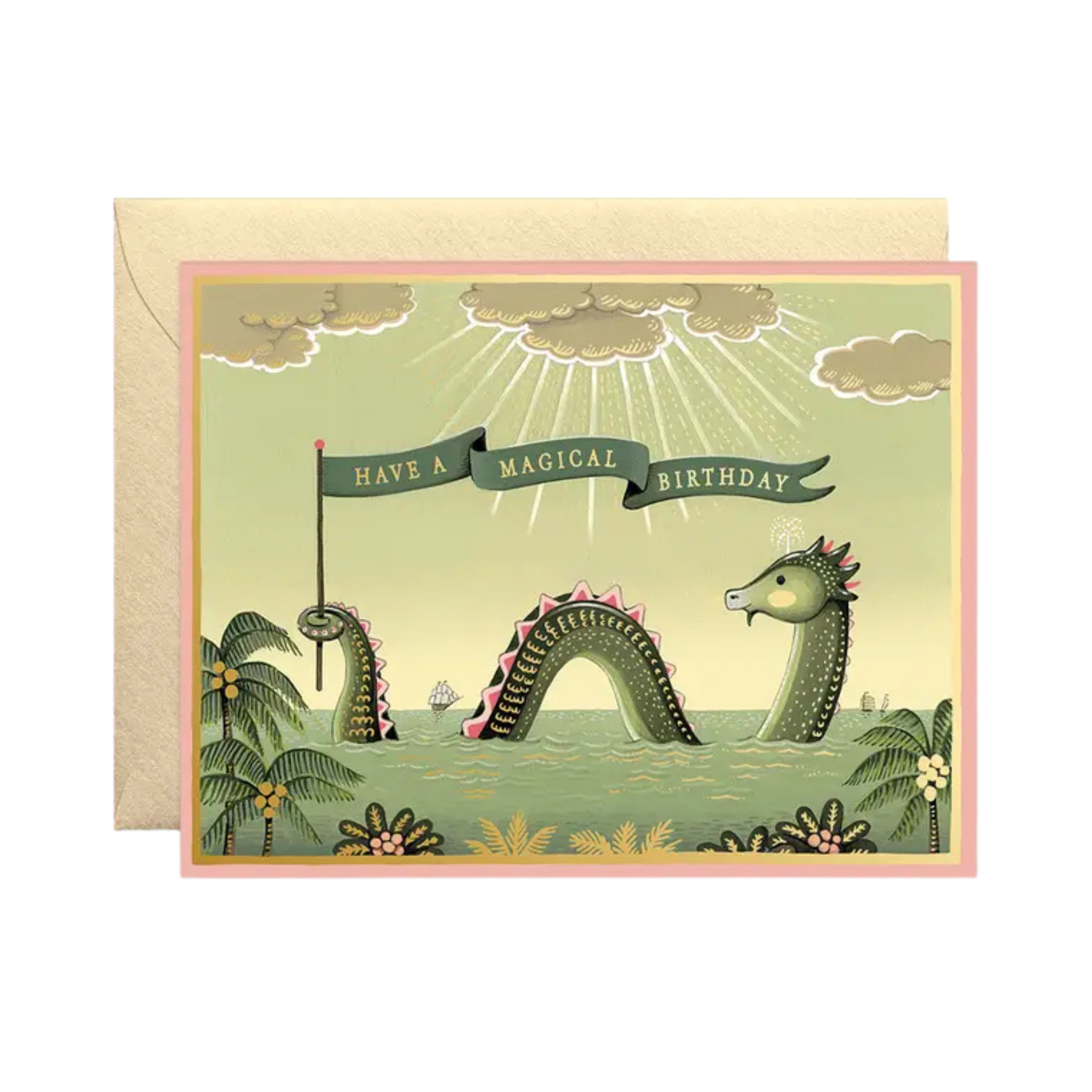 Sea Monster Birthday Card