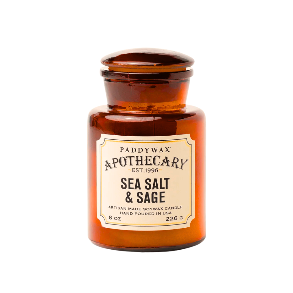 Apothecary Glass Candle - Sea Salt & Sage