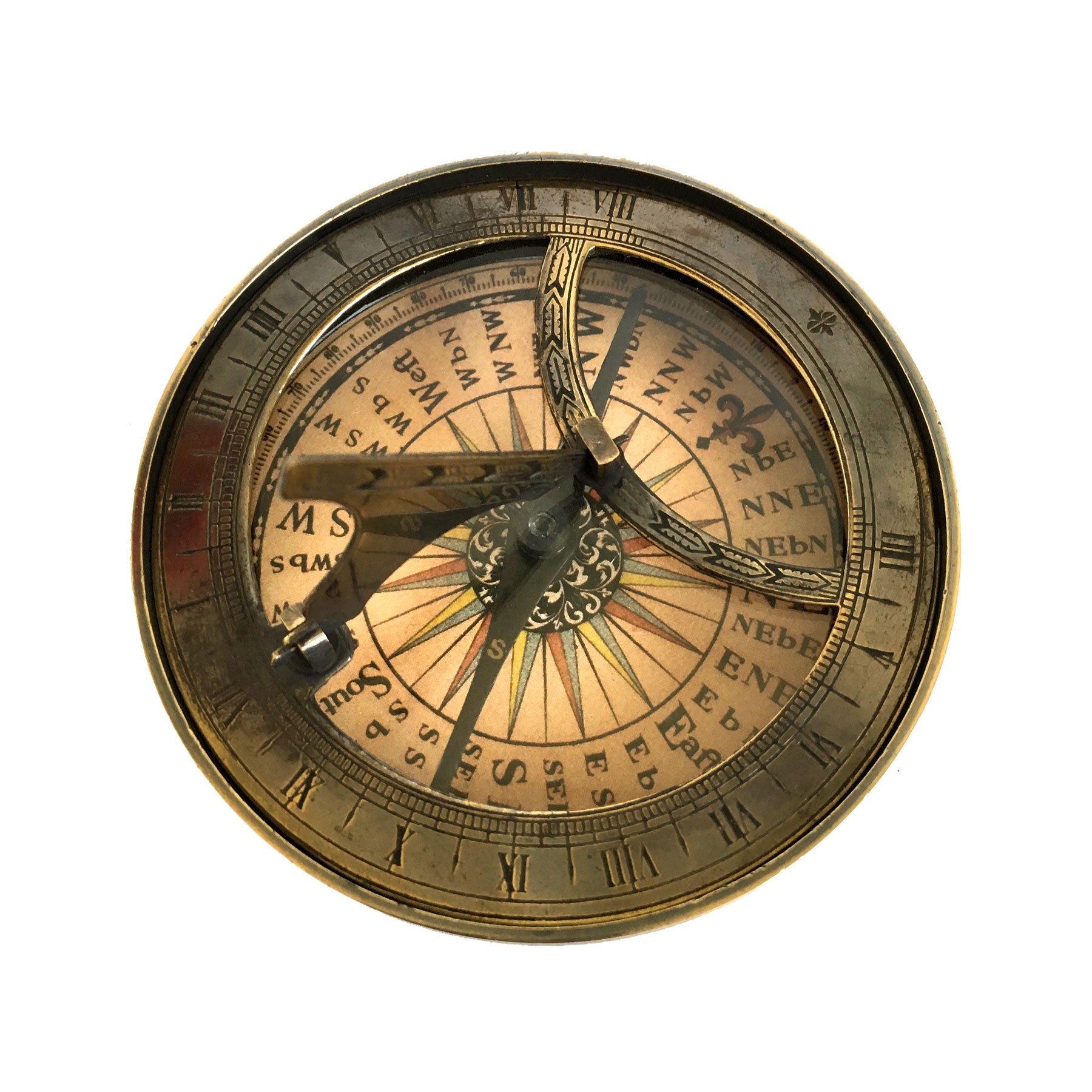 PATIL ENTERPRISES Brass Sundial Compass with Leather Case Compass