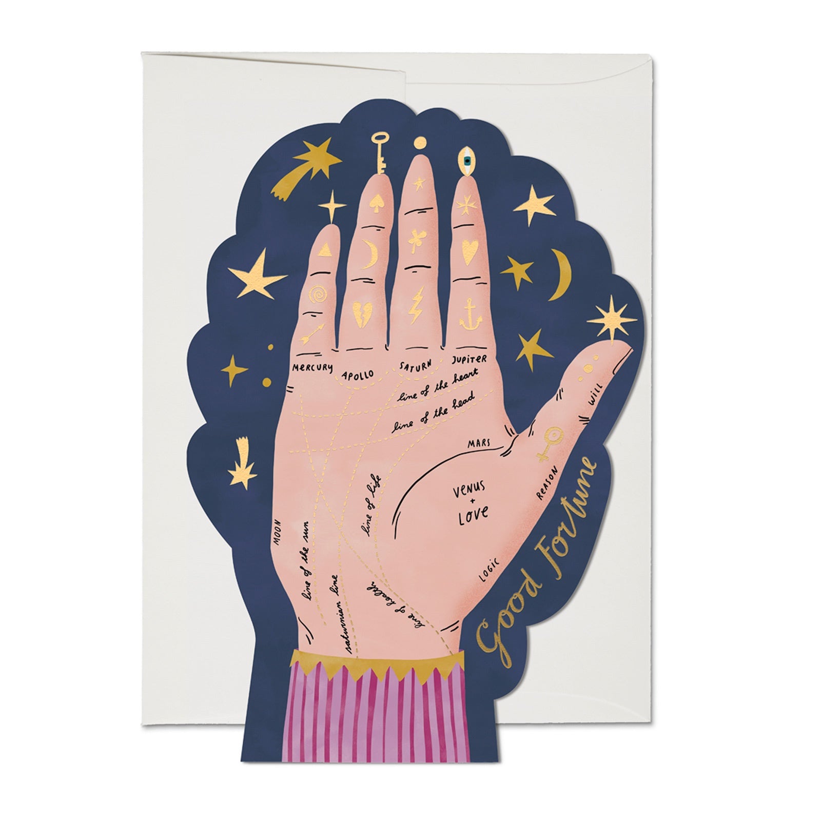 Palm Reading Good Fortune Card