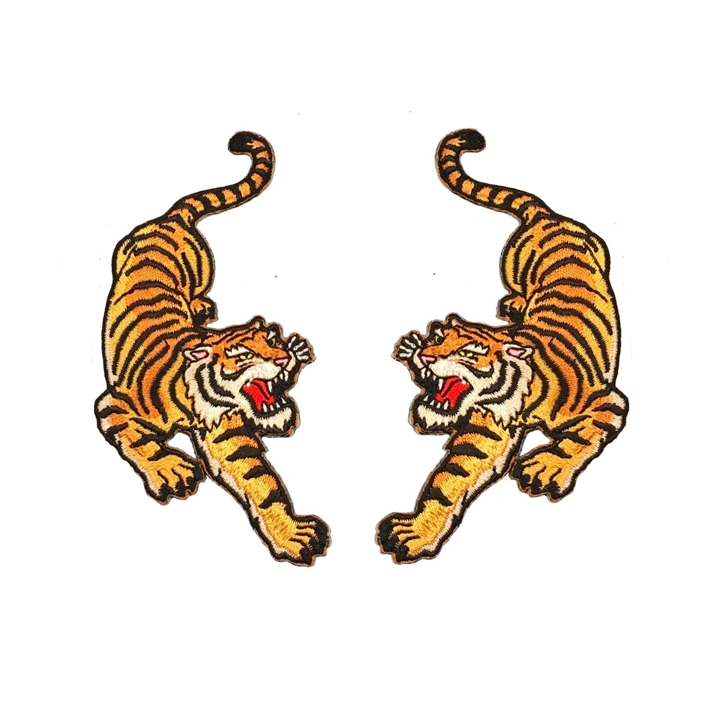 Tiger Iron-On Patches (Set of 2)