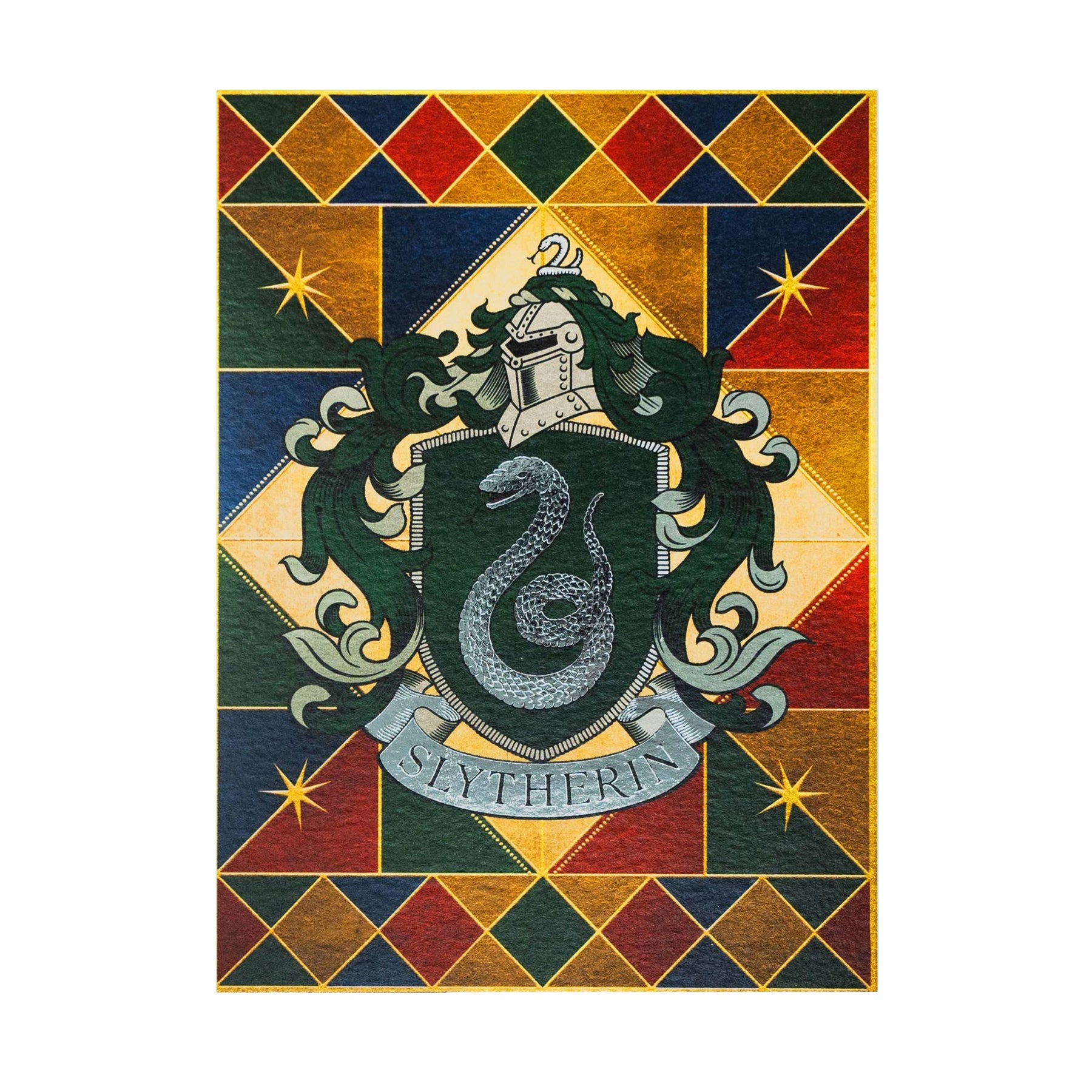 Slytherin Crest Foiled Notecard