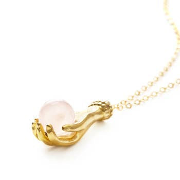 Rose Quartz Fortune Teller Necklace