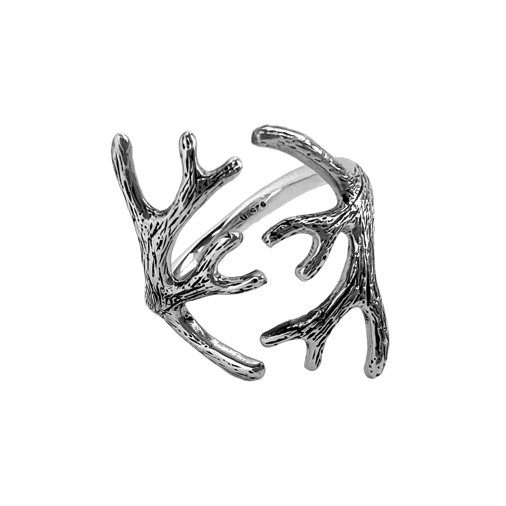 Sterling Silver Adjustable Antler Ring