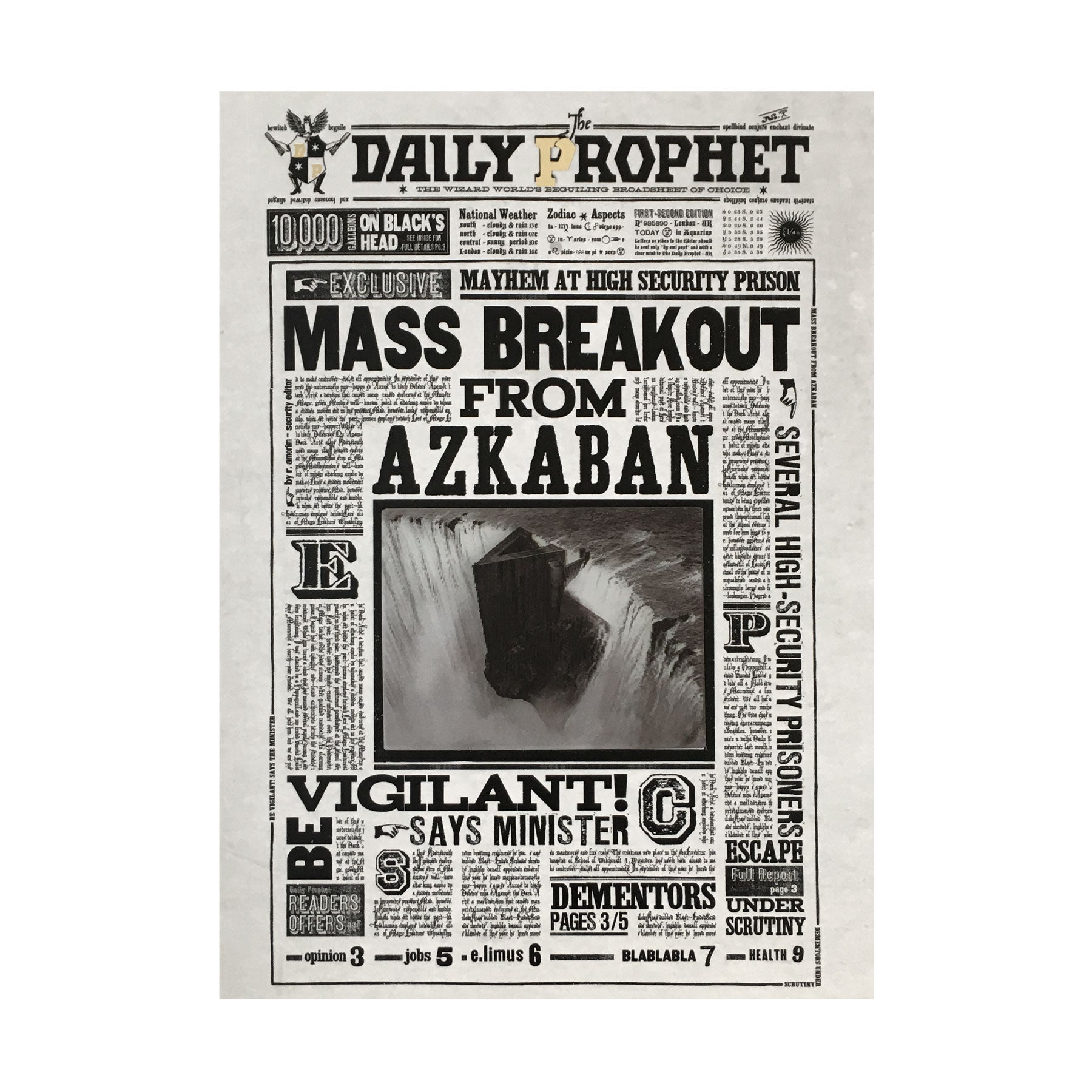 Mass Breakout From Azkaban Lenticular Notecard