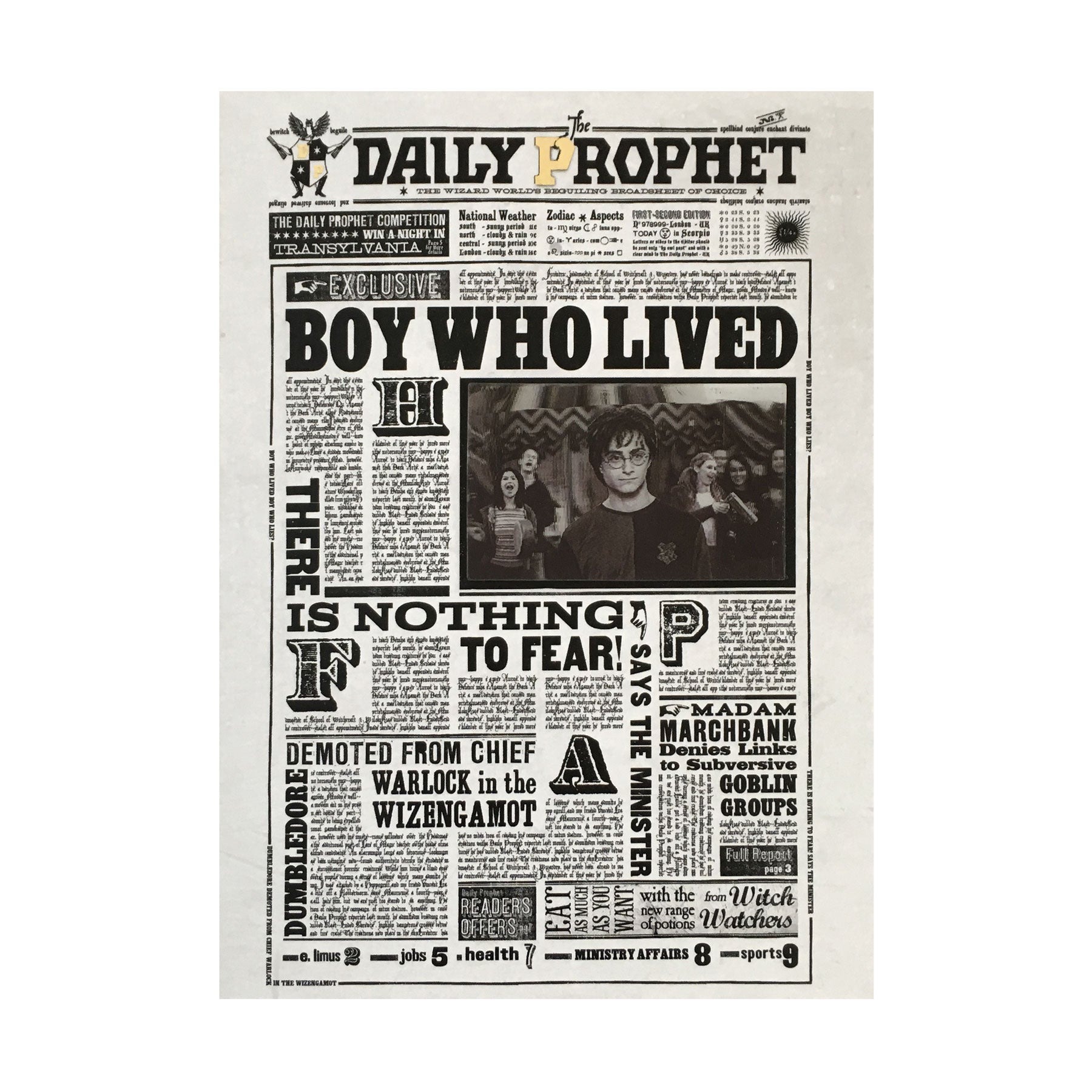 The Boy Who Lived Lenticular Notecard