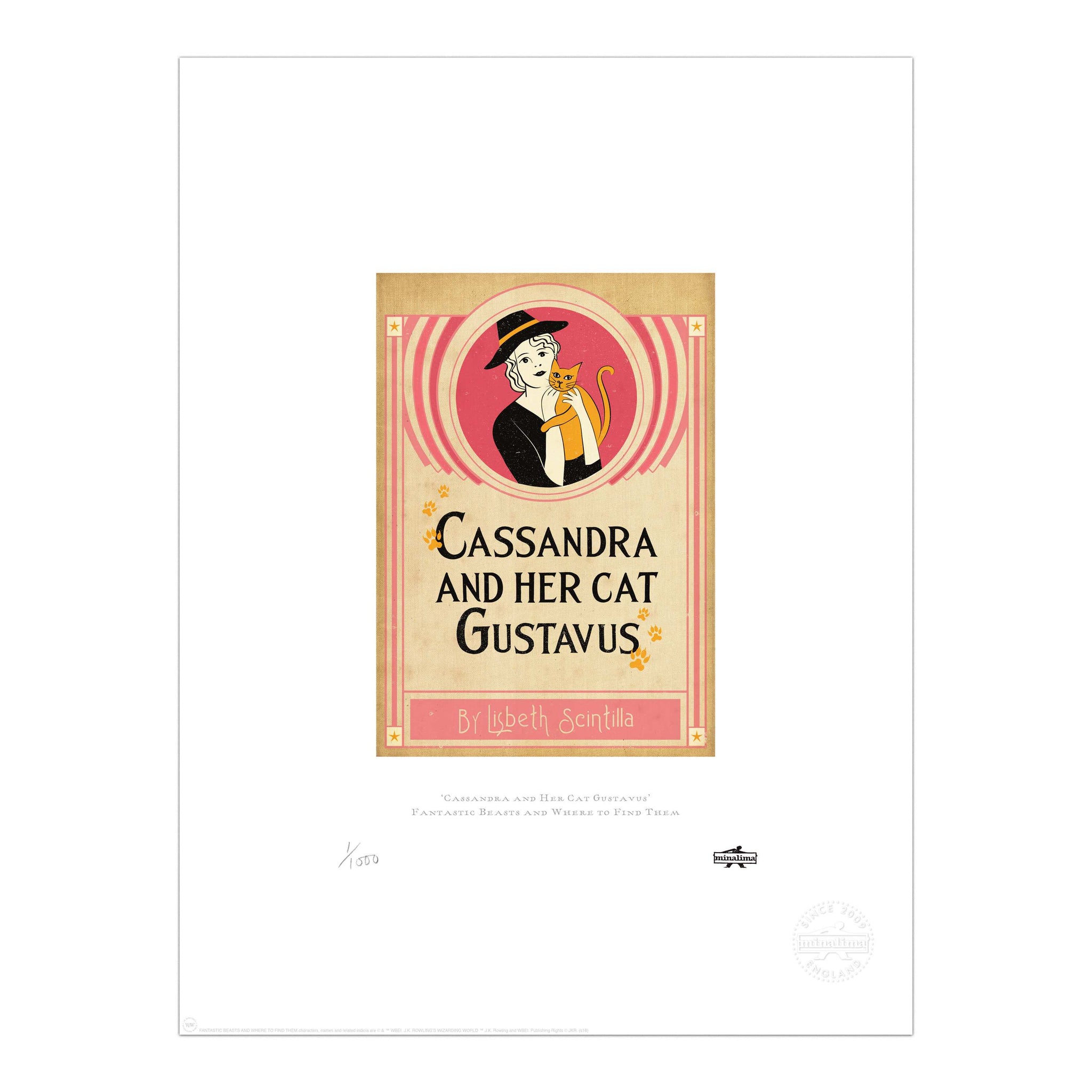 Cassandra and Her Cat Gustavus Limited Edition Art Print